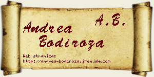 Andrea Bodiroža vizit kartica